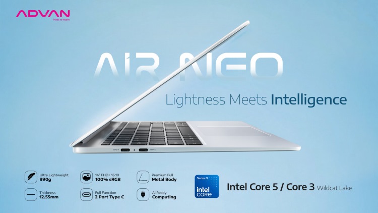 Laptop Advan Air Neo Resmi Meluncur, Ini Spesifikasi dan Harganya
