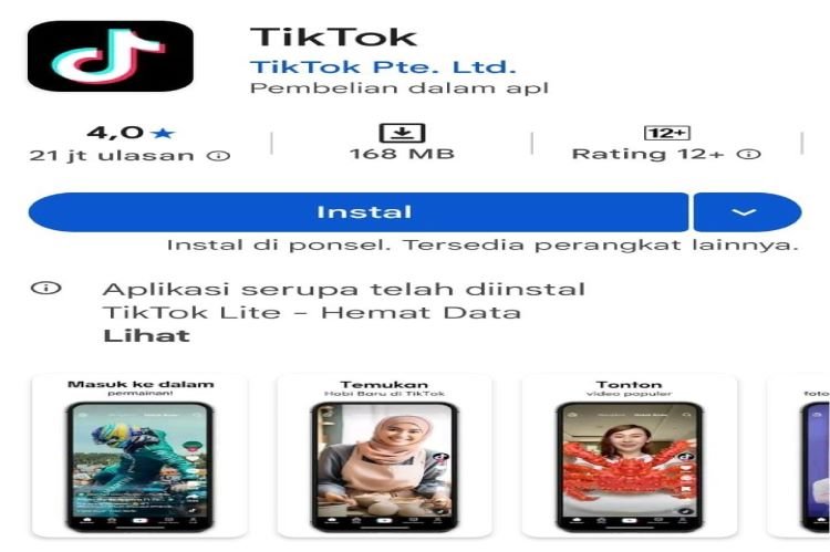 TikTok Bereaksi atas Pembekuannya di Tanah Air