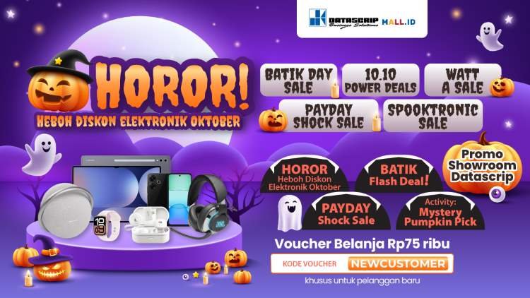 HOROR Oktober, Diskon Besar Elektronik di Datascrip