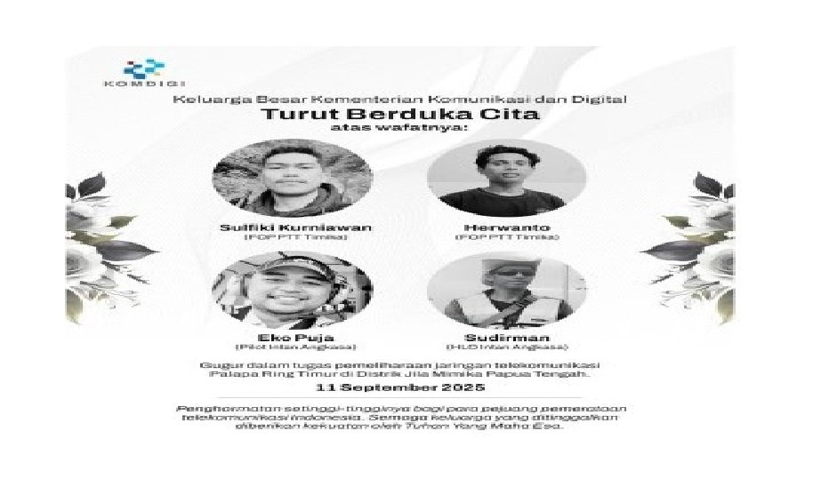 4 Pejuang Telekomunikasi Gugur di Papua
