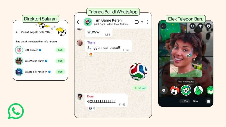 WhatsApp Hadirkan Fitur Piala Dunia 2026