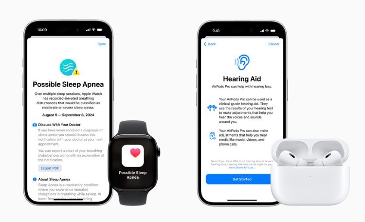 Fitur Kesehatan Apnea dan Pendengaran Hadir di Apple Watch dan AirPods Pro 2