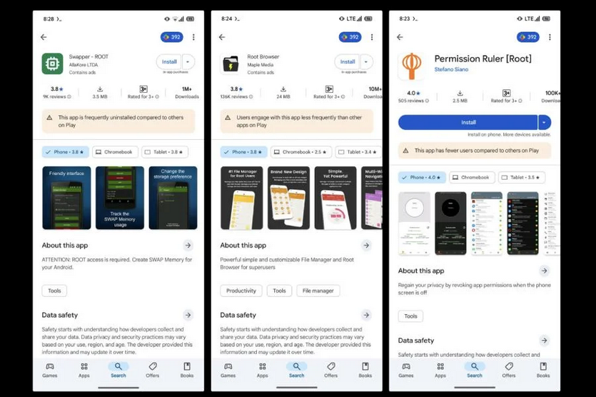 Google Play Store Uji 3 Peringatan Aplikasi