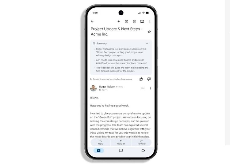 Gemini Kini Ringkas Gmail Secara Otomatis