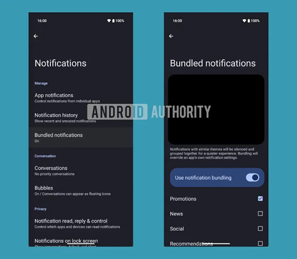 Android Uji Fitur Rapikan Notifikasi Masuk