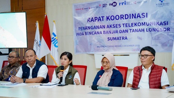 Layanan Telko di Sumbar dan Sumut Pulih 90%