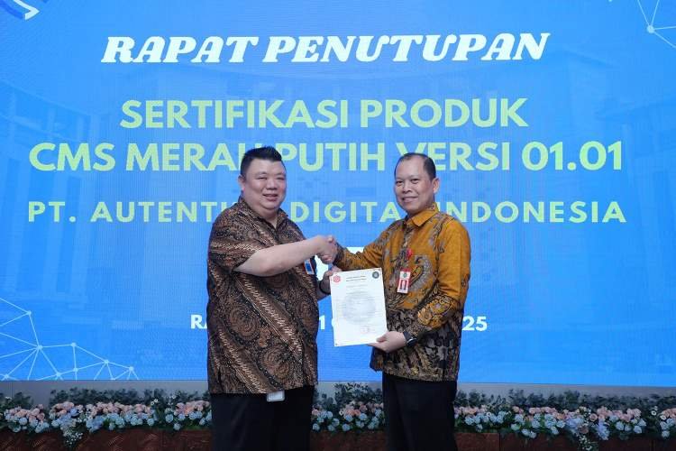 BSSN Serahkan Sertifikasi CMS ke PT Autentika Digital Indonesia
