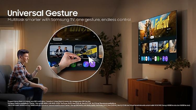 Tanpa Remote, Kontrol TV Samsung dengan Gerakan Tangan
