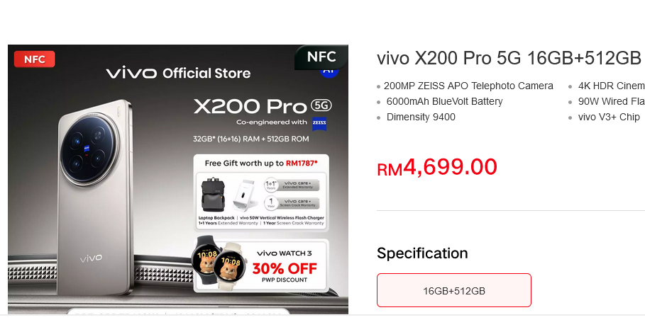 Vivo X200 Telah Debut Global di Malaysia