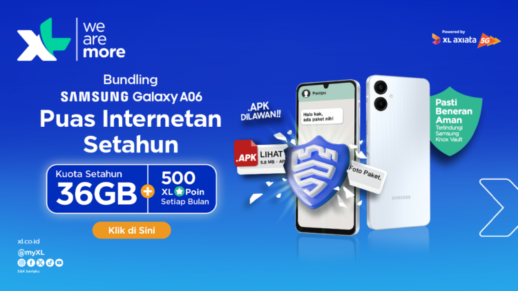 XL Axiata Bundling Galaxy A06 dengan Paket Data 120GB