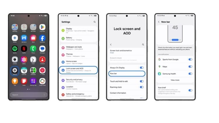 Now Bar Permudah Akses 8 Aplikasi di Samsung Galaxy S25
