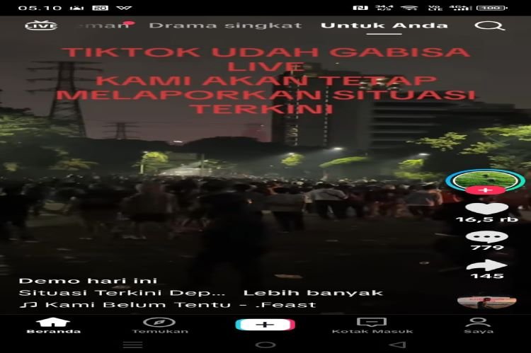 TikTok Matikan Fitur LIVE Sabtu Malam