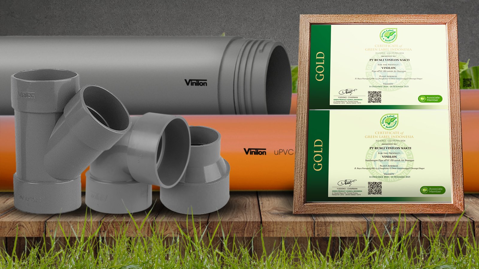Pipa uPVC JIS Vinilon Raih 2 Sertifikasi Gold